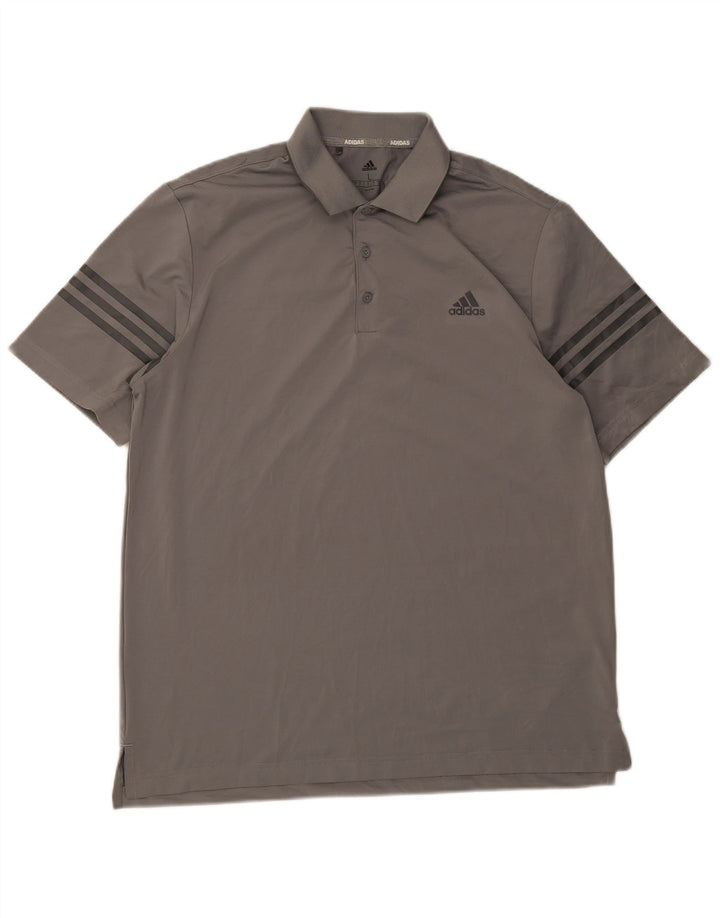 ADIDAS Poloskjorte til mænd, stor grå polyester