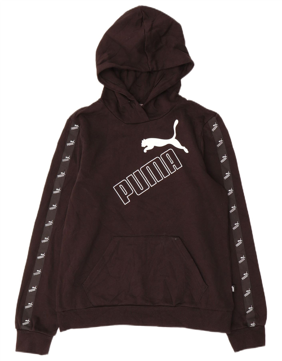 PUMA Grafisk hættetrøje til kvinder UK 14 Medium Sort bomuld