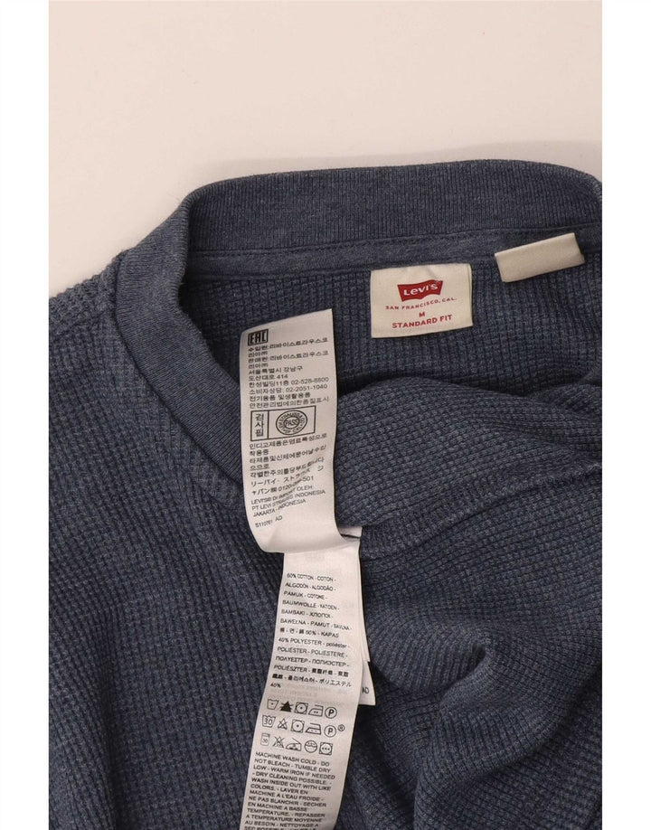 Levi's Herre Standard Fit Top Langærmet Medium Navyblå Bomuld