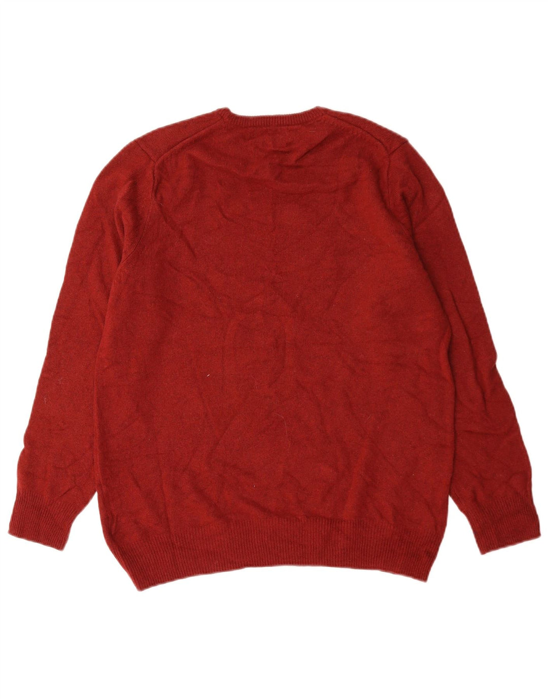 Marks & Spencer Herre sweater med rund hals, medium rød uld
