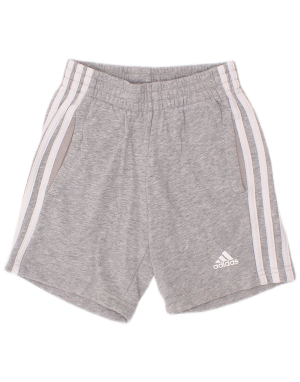 Adidas drengesportsshorts 4-5 år Grå flækket bomuld
