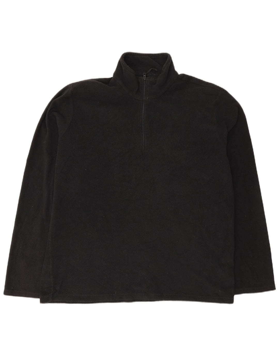 Mountain Warehouse Herre Zip Neck Fleece Jumper Stor Sort Polyester
