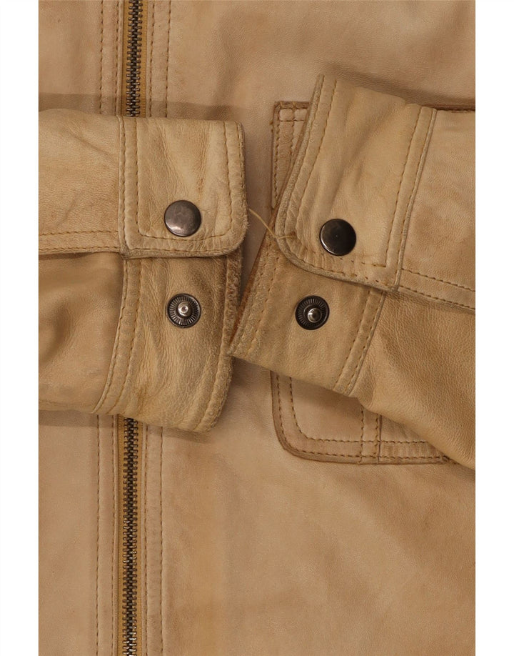 A.W.Dunmore Herre Læderjakke UK 40 Large Beige
