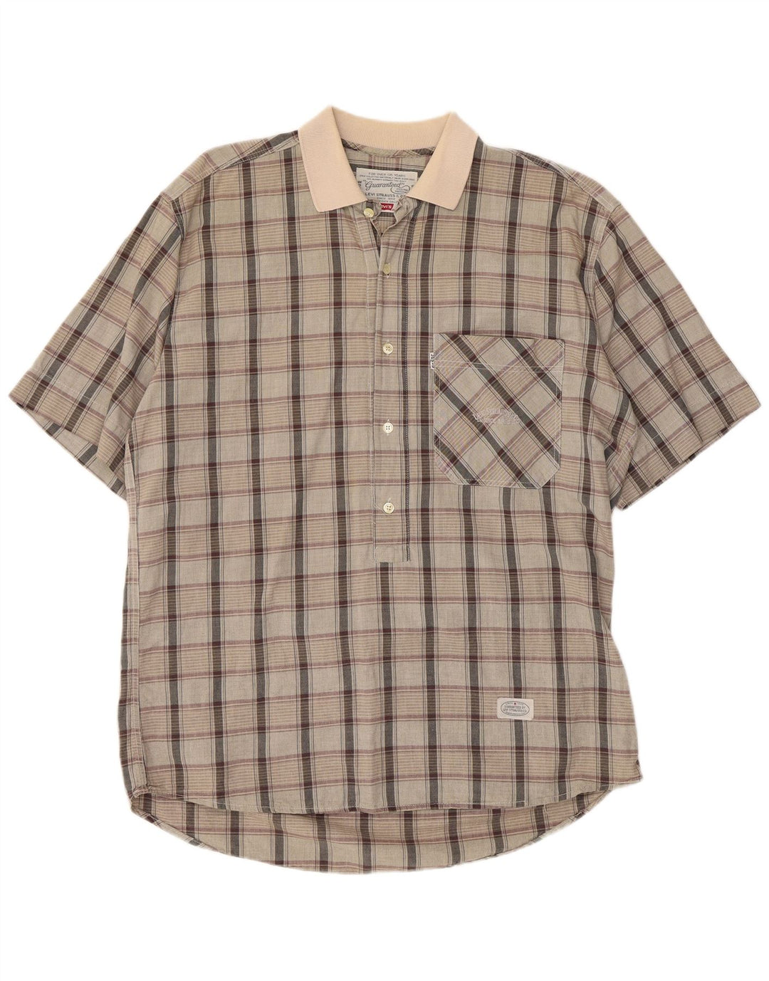 Levi's Kortærmet Herre Pullover Shirt Stor flerfarvet ternet