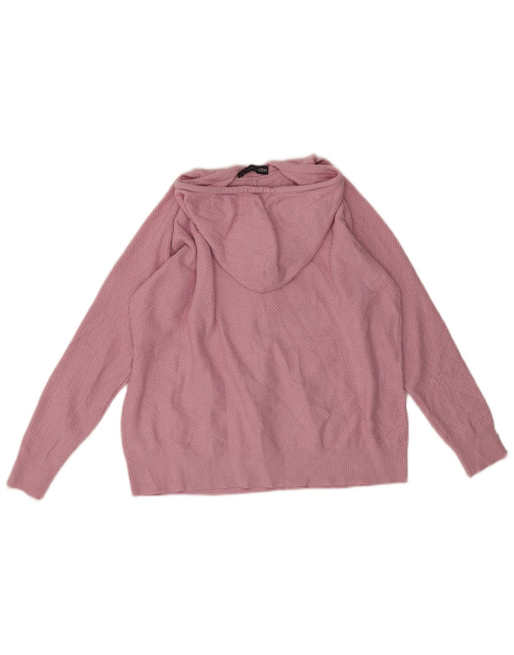 Marks & Spencer Dame Hættetrøje UK 14 Medium Pink Viscose