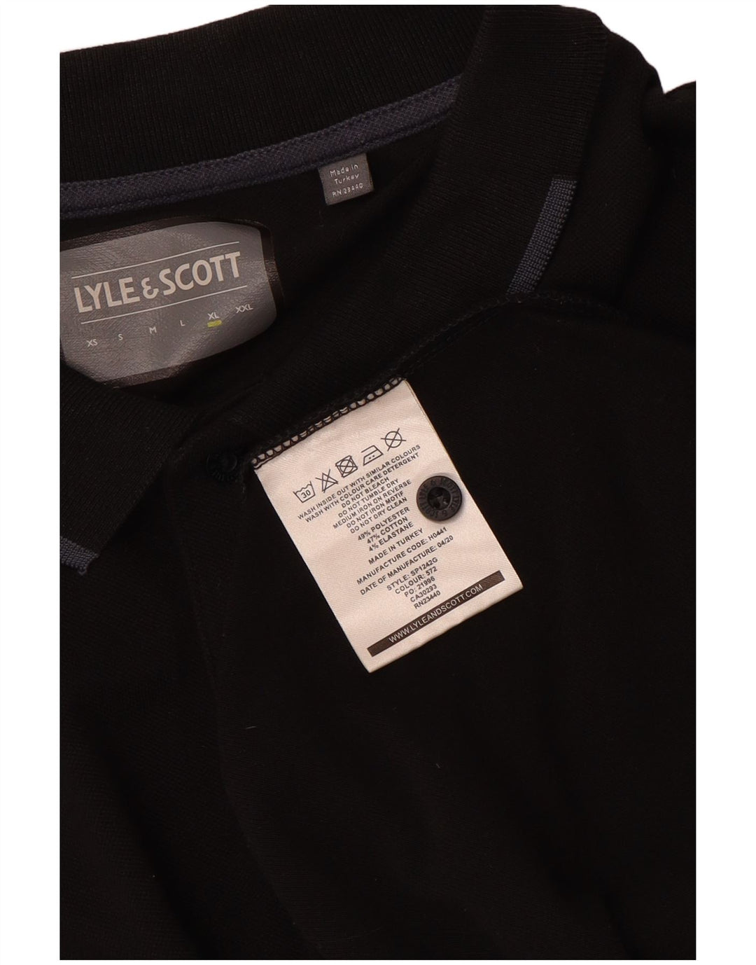 Lyle & Scott herre poloshirt XL sort polyester