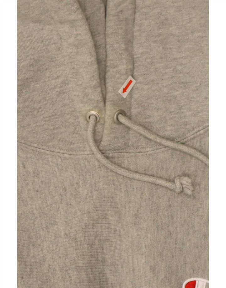 Champion Herre Reverse Weave Hoodie Jumper Medium Grey Flecked Bomuld
