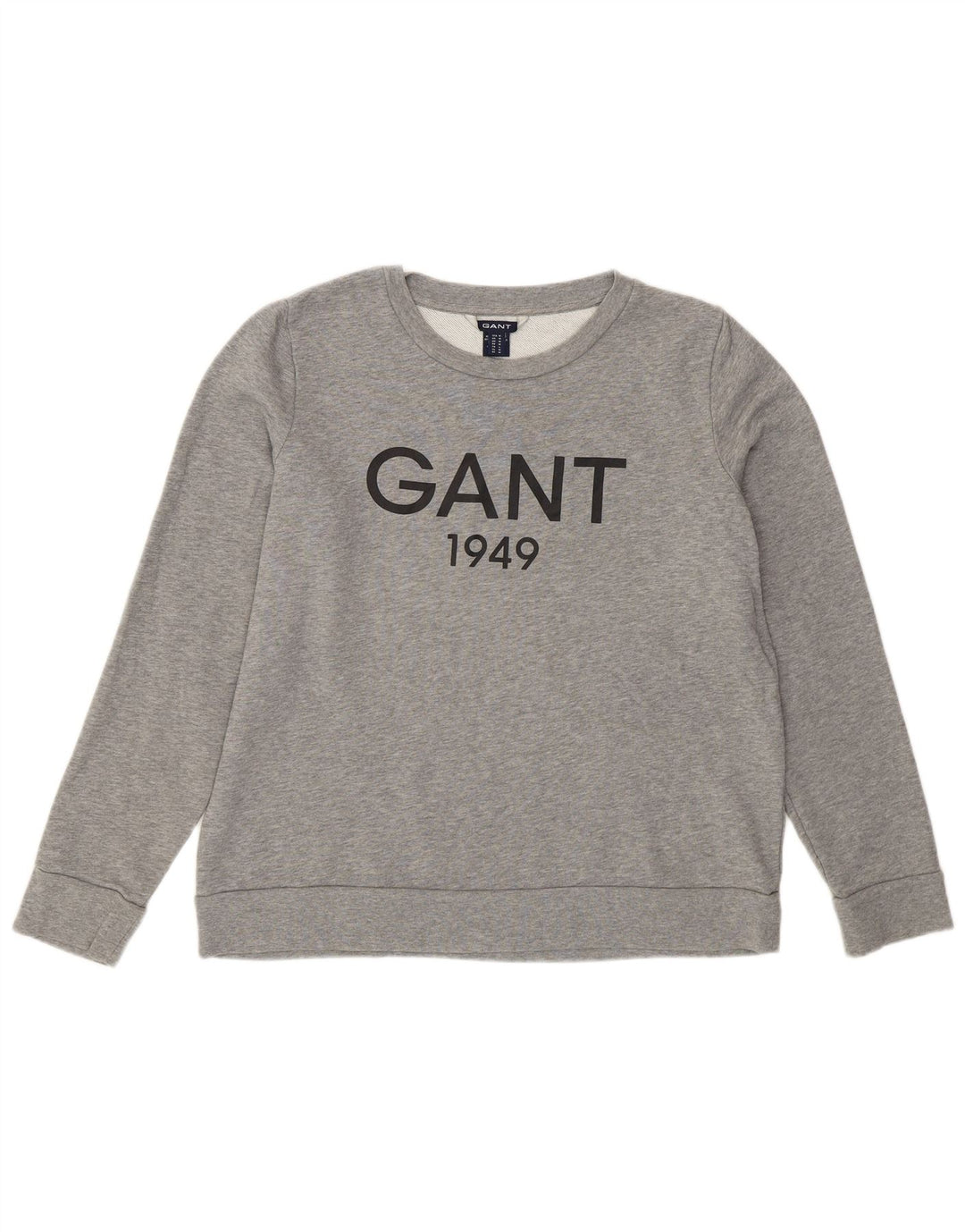 Gant Grafisk Sweatshirt Jumper UK 14 Medium Grey Flecked Bomuld