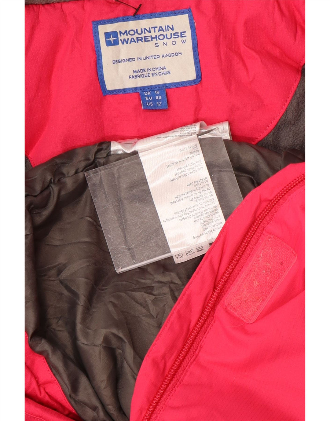 Mountain Warehouse Dame hættejakke vindjakke UK 16 Large Pink