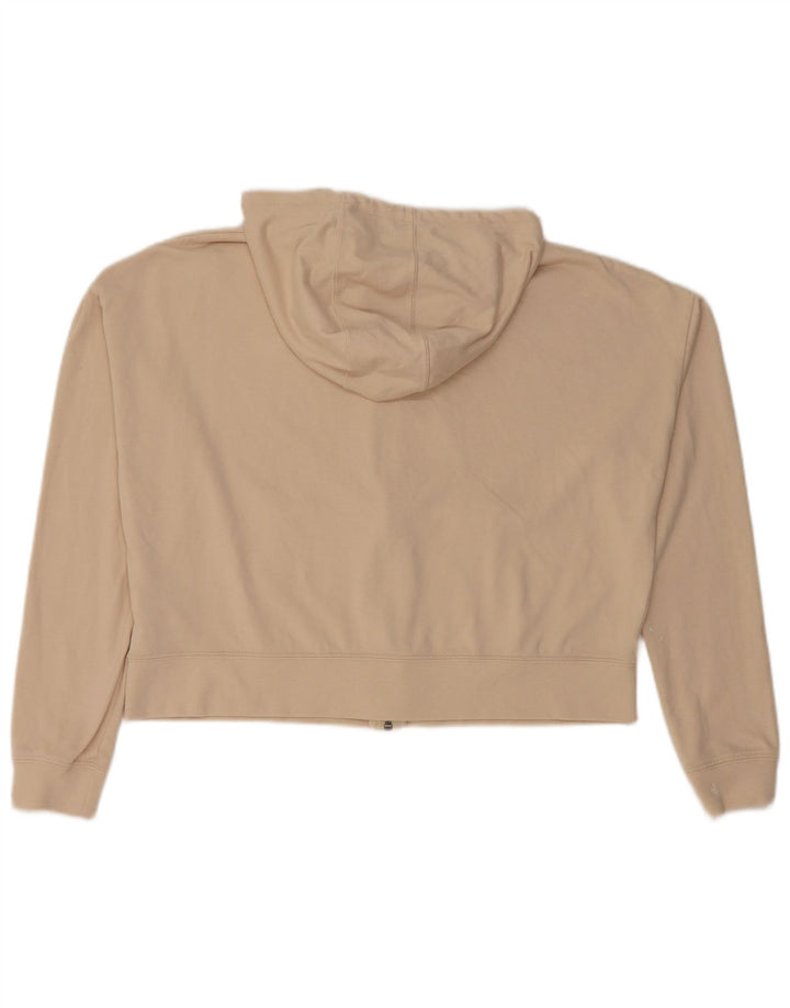 NIKE Womens Crop Oversized hættetrøje med lynlås UK 10 Lille beige polyester