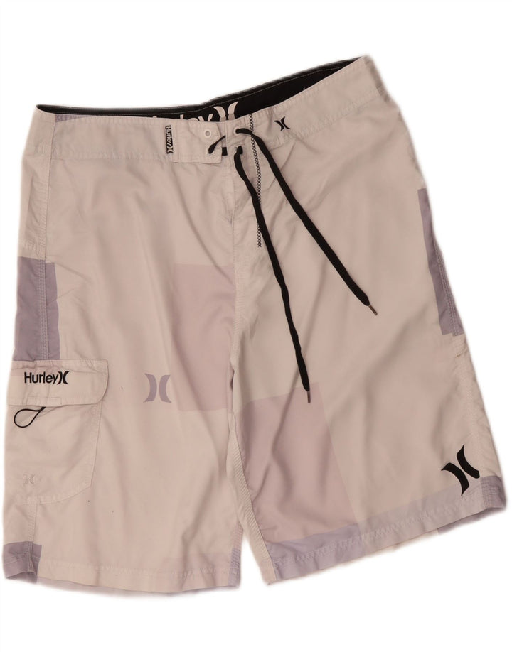 HURLEY Grafiske svømmeshorts til mænd XL Pink Colourblock