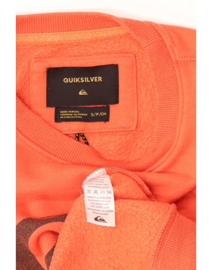 Quiksilver Herre grafisk sweatshirt jumper lille orange polyester
