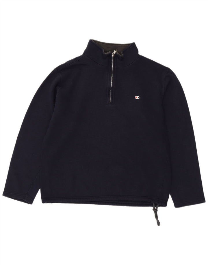 CHAMPION Sweatshirt med lynlås til mænd, medium marineblå bomuld
