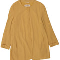 Max Mara Dame Longline 1 Knap Blazer Jakke UK 16 Stor Gul