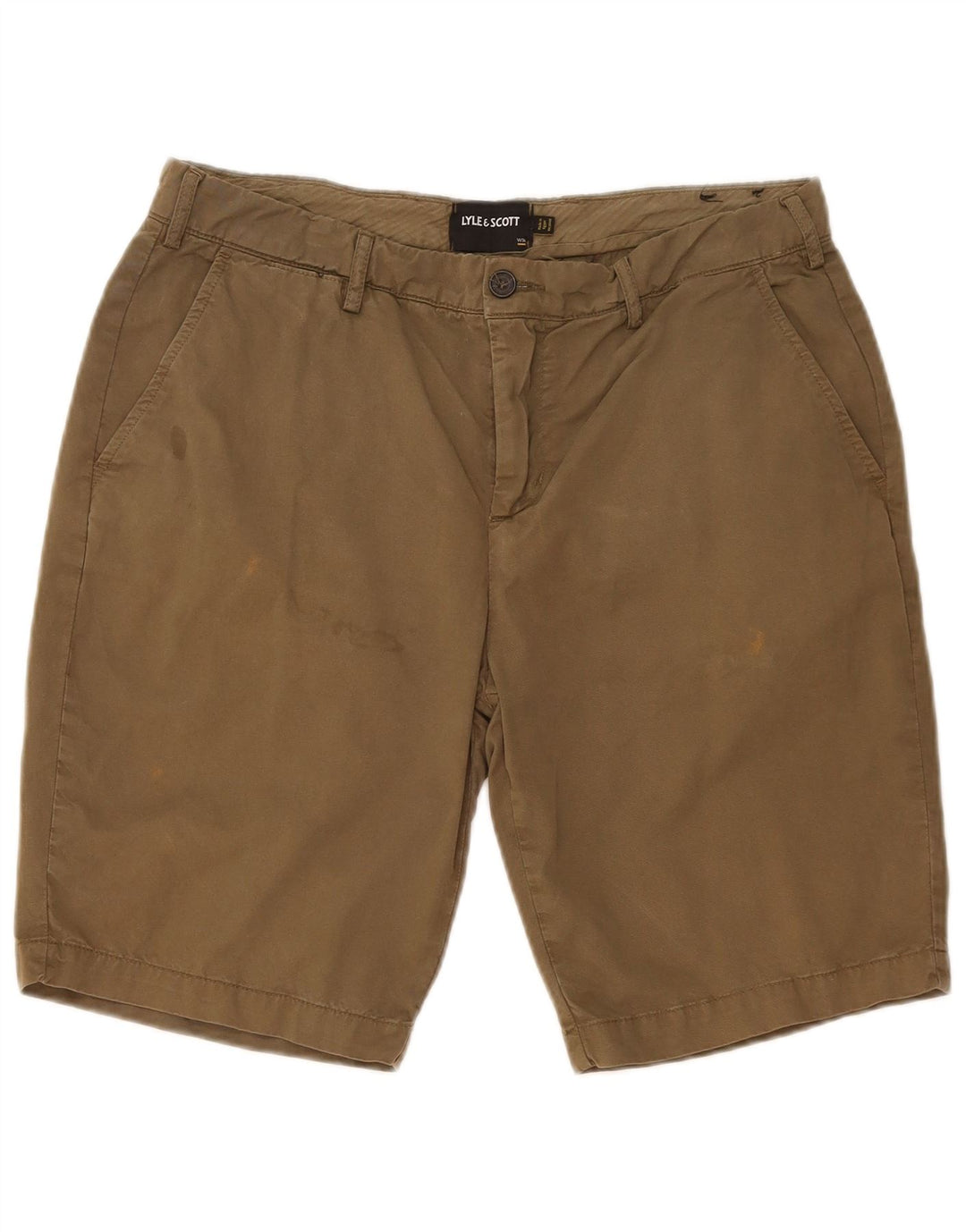 Lyle & Scott Herre Chino Shorts W36 Large Khaki Bomuld