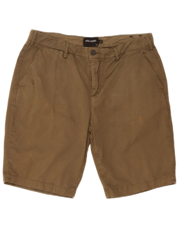 Lyle & Scott Herre Chino Shorts W36 Large Khaki Bomuld