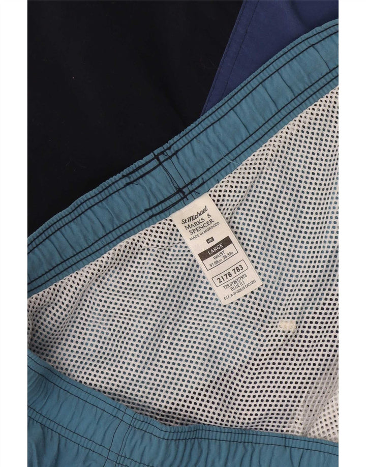 Marks & Spencer Herre St. Michael svømmeshorts Store blå farveblok