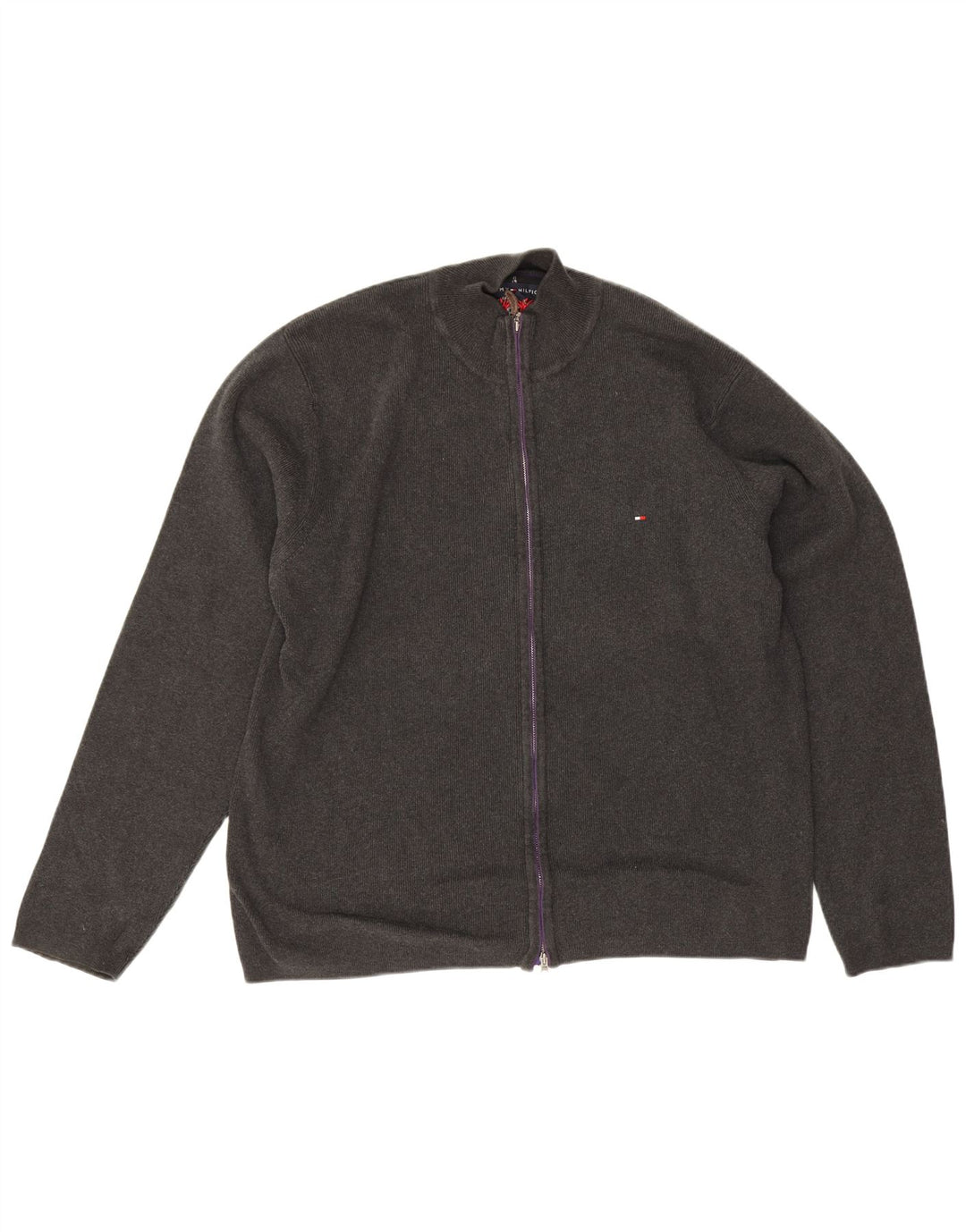 Tommy Hilfiger Herre Cardigan Sweater XL Grå Bomuld