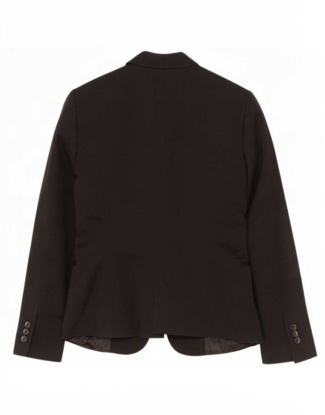 Zara Dame 1 Knap Blazer Jakke UK 12 Medium Sort Bomuld