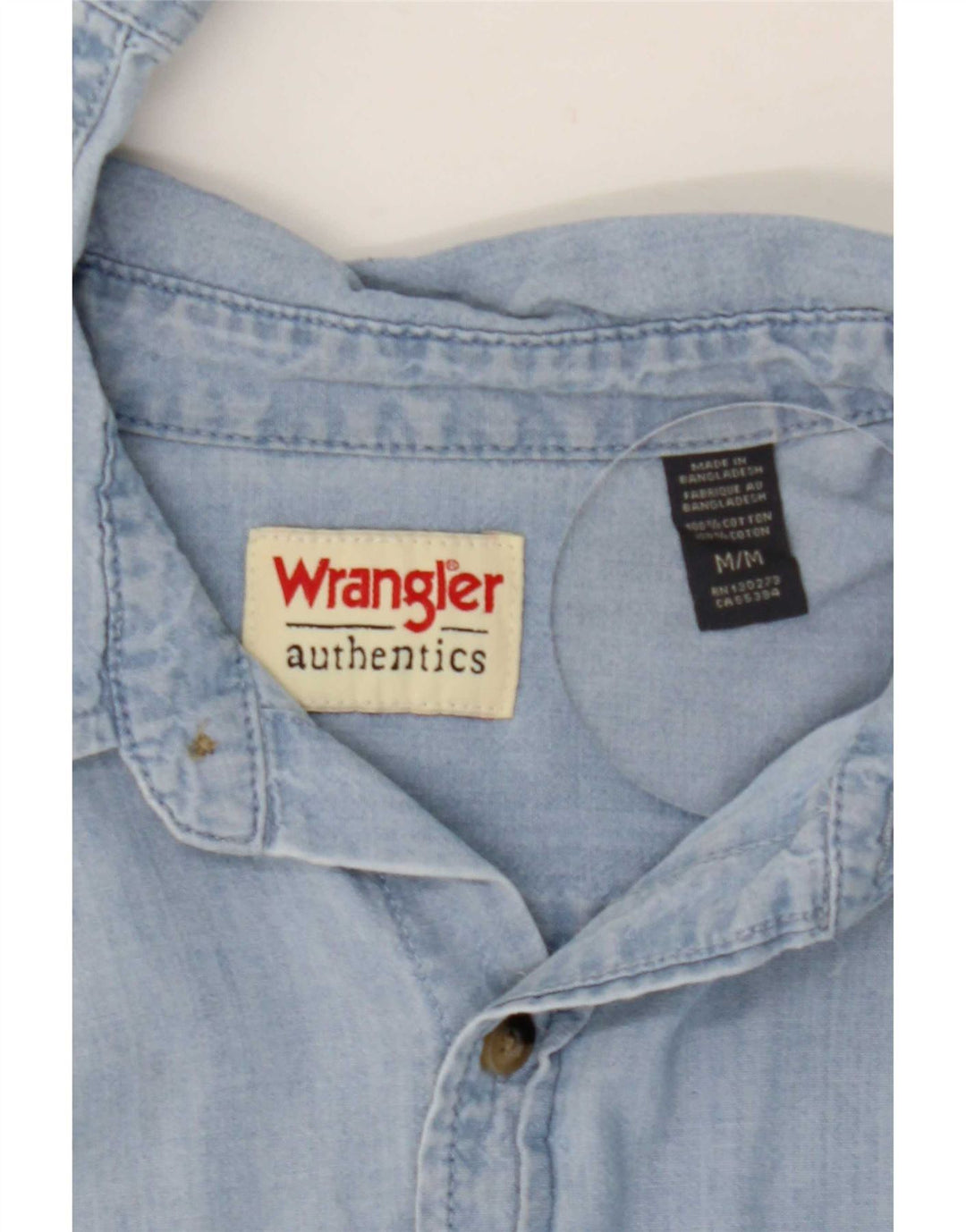 Wrangler Denimskjorte til mænd Medium blå bomuld