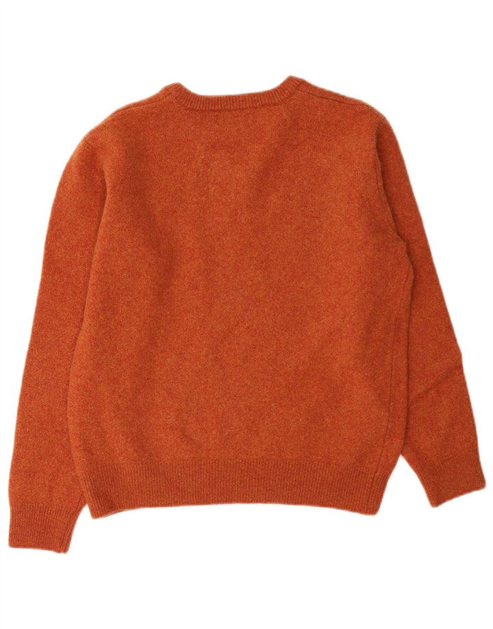 Lincoln Dame V-hals sweater UK 14 Medium Orange Uld