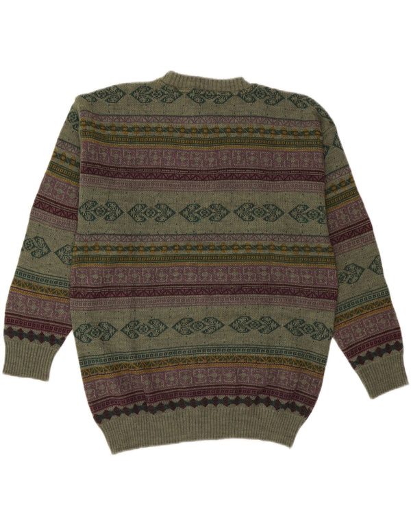 Starter Herre Crew Neck Jumper Sweater XL Grøn Geometrisk Uld