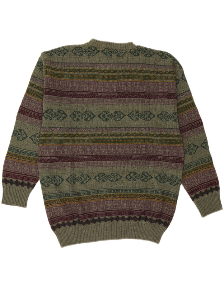 Starter Herre Crew Neck Jumper Sweater XL Grøn Geometrisk Uld