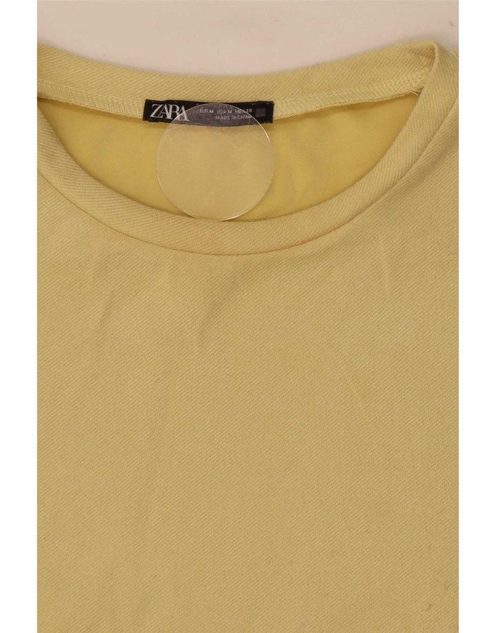 Zara Womens Shift Dress UK 14 Medium Yellow
