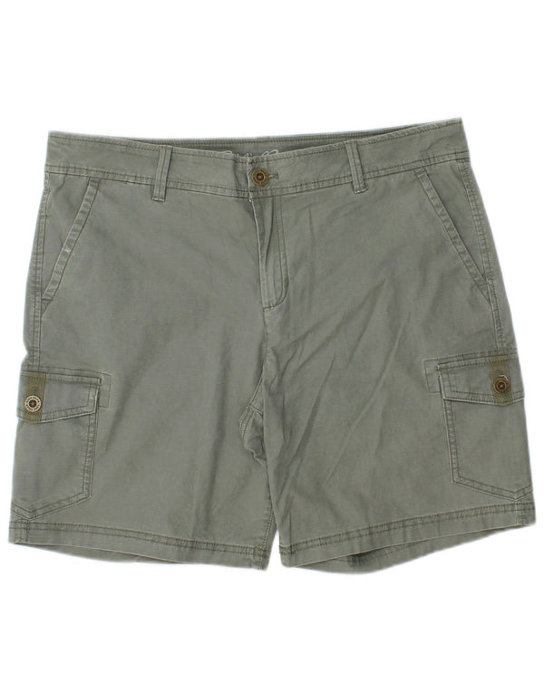 Eddie Bauer Dame Cargo Shorts US 12 Large W36 Khaki Cotton