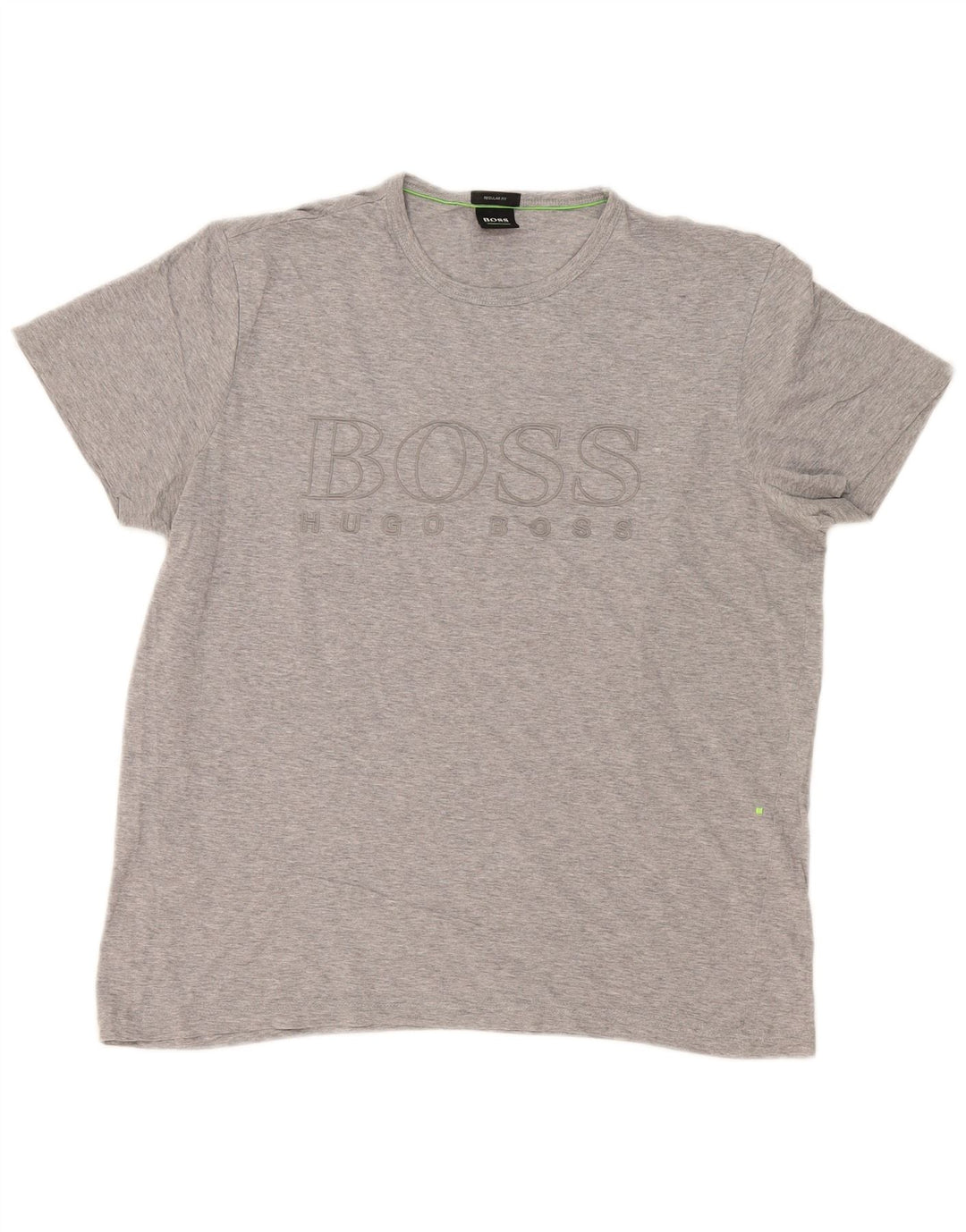 Hugo Boss Herre Regular Fit Grafisk T-Shirt Top Stor Grå Bomuld