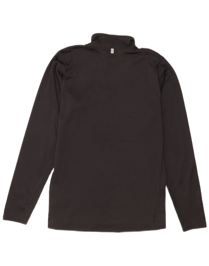 Nike Herre Running Zip Neck Top Langærmet Medium Sort Polyester