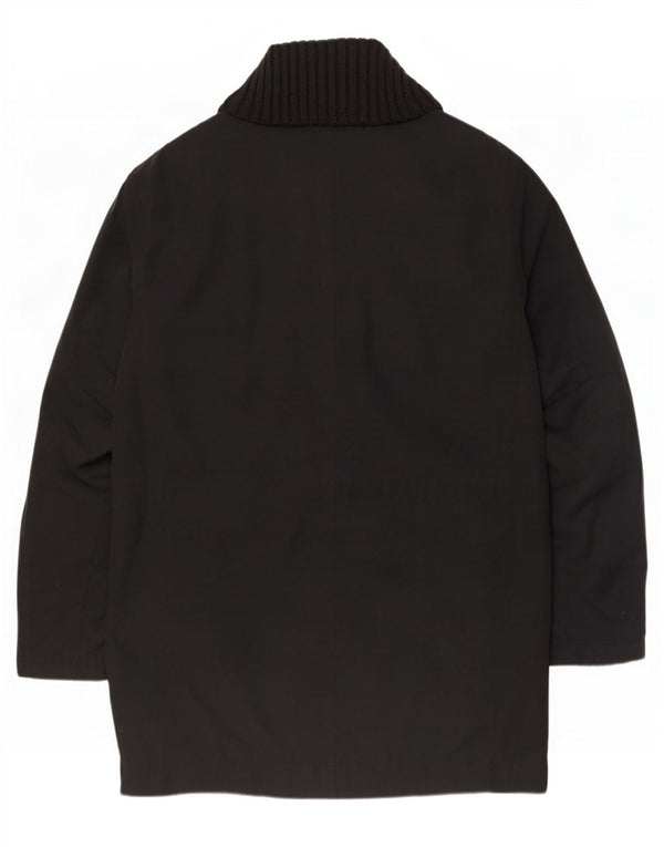 Hugo Boss Herre Overfrakke UK 42 XL Sort Polyester
