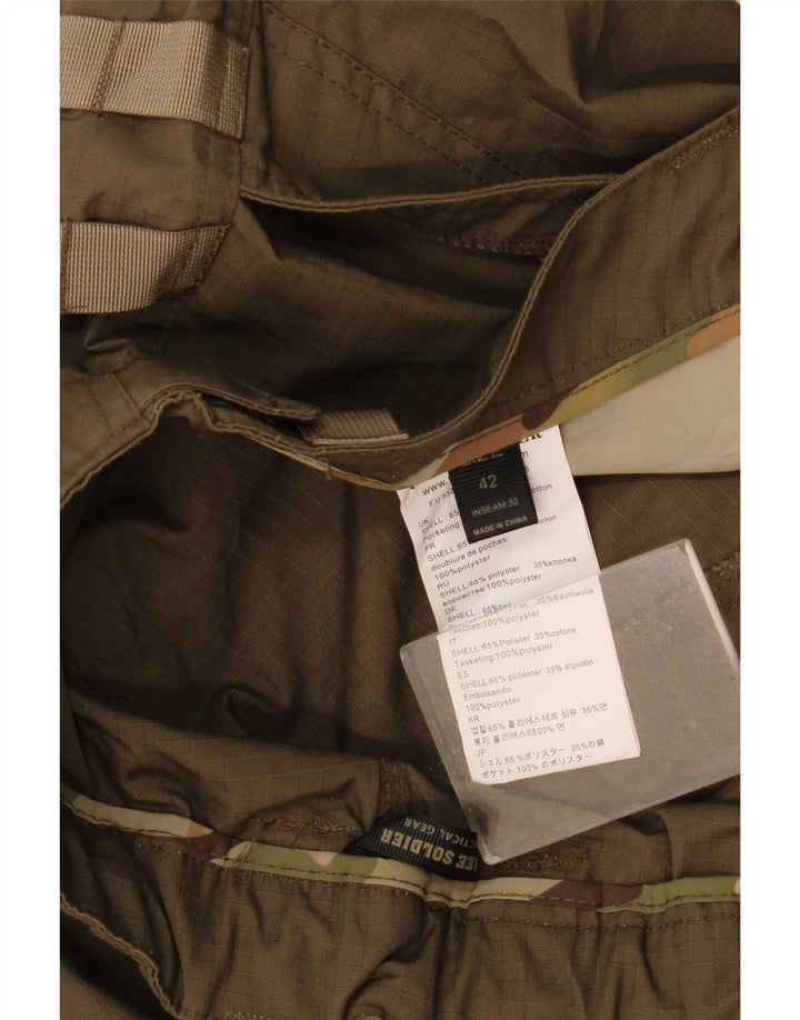 Gratis Soldat Herre Slim Cargo Bukser W42 L33 Khaki Polyester