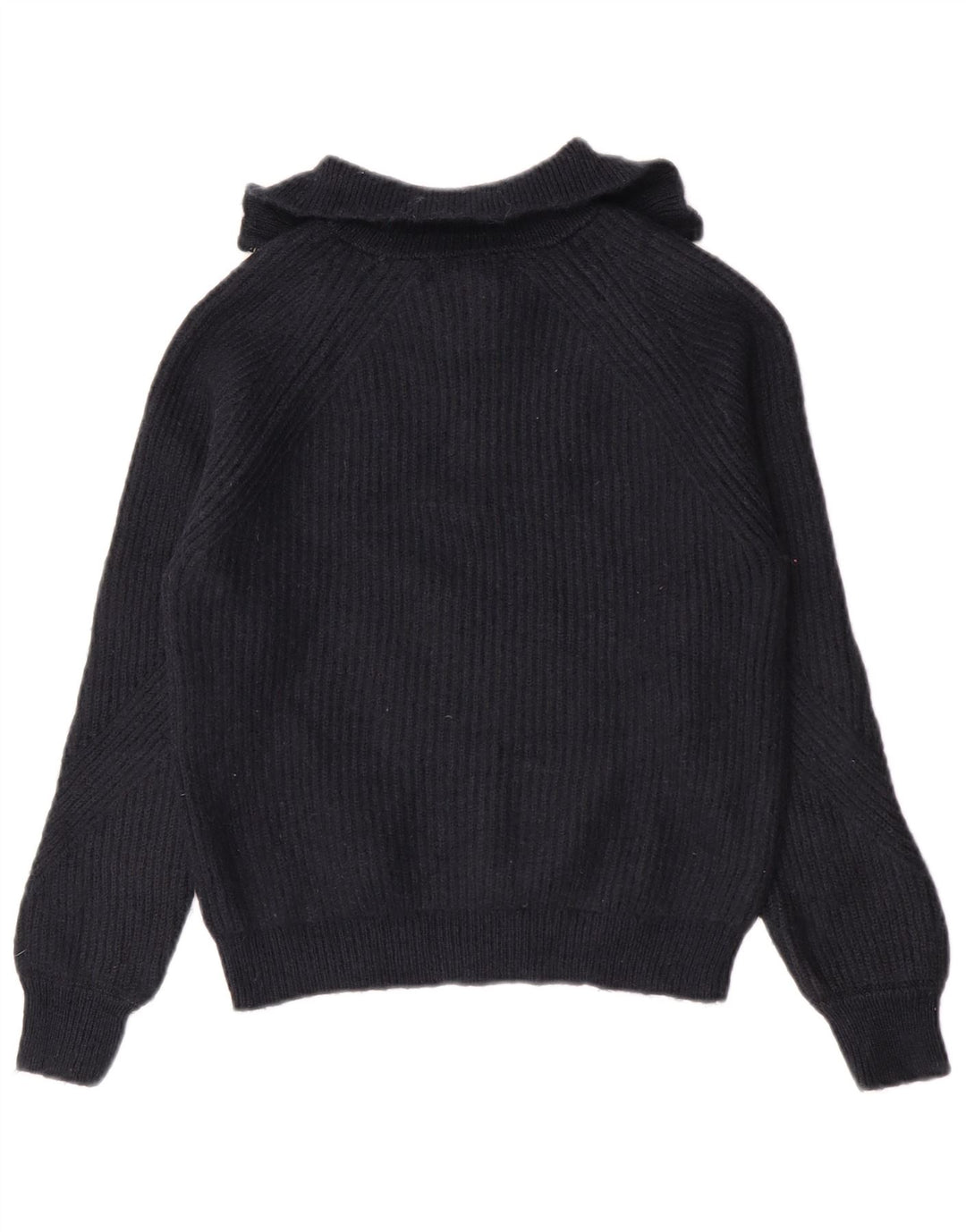 Marks & Spencer Dame sweater med lynlås-hals UK 10 Small Navy Blue