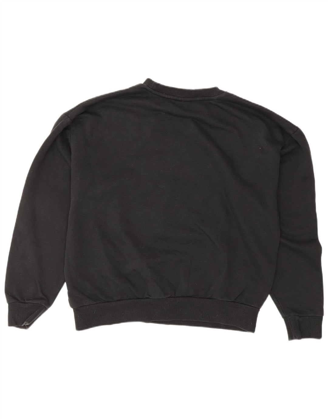 PUMA Graphic Sweatshirt Jumper UK 14 Medium Sort Bomuld