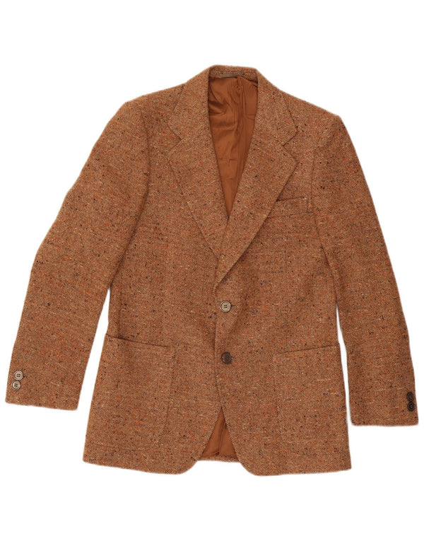 Vintage herre 2-knaps blazerjakke IT 50 Large Brown Flecked
