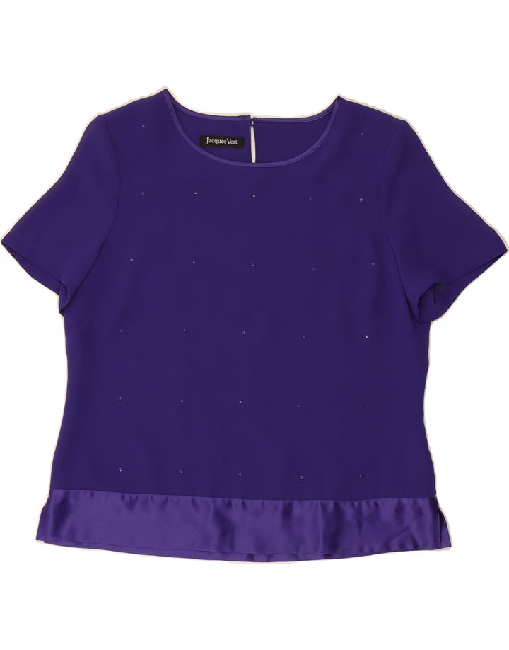 JACQUES VERT Womens Blouse Top UK 16 Large Purple Polyester Vintage Jacques Vert and Second-Hand Jacques Vert from Messina Hembry 