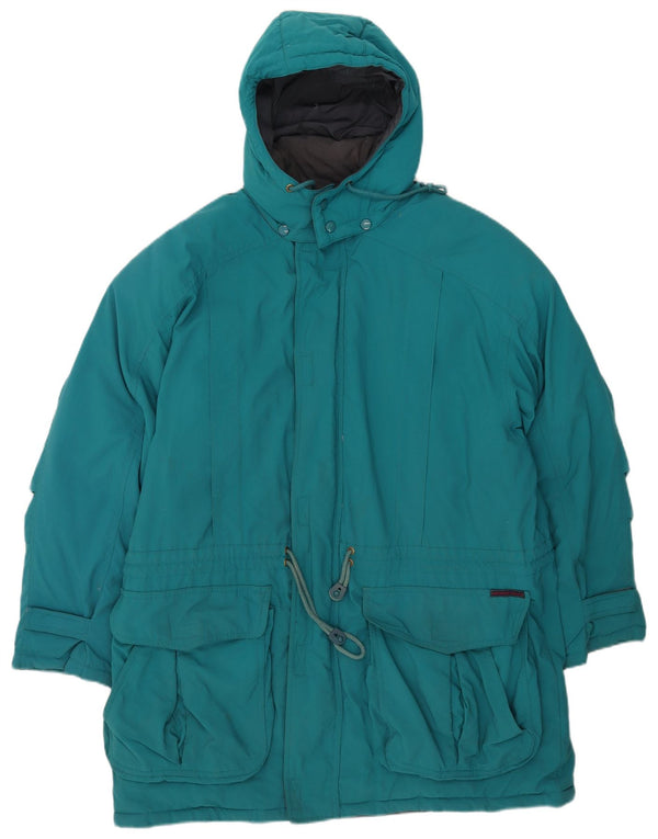Valmeline Herre Hooded Windbreaker Coat UK 42 XL Blå Nylon