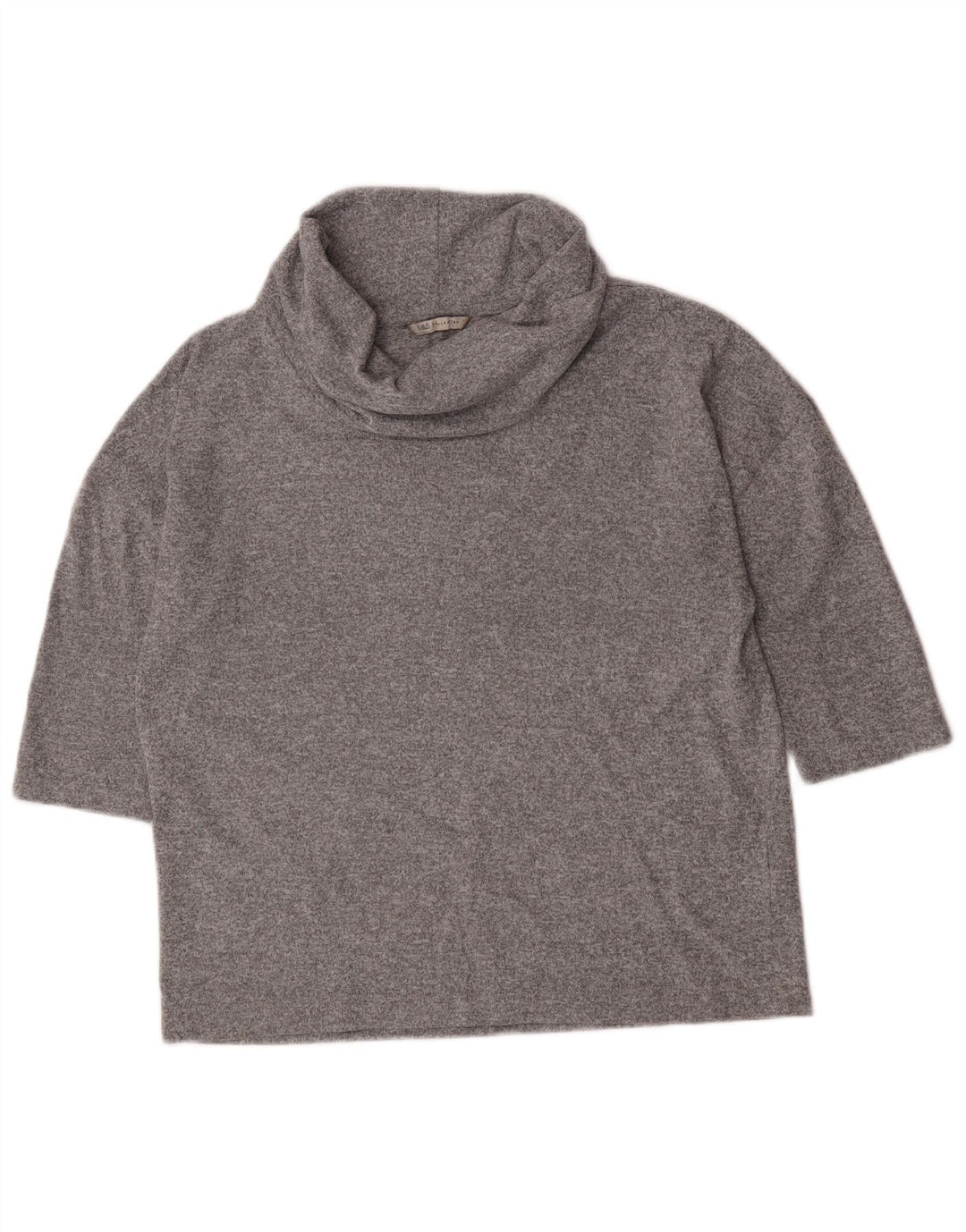 Marks & Spencer Dame Top 3/4 ærmer UK 14 Large Grå Flecked Polyester