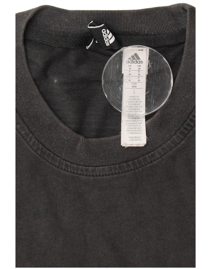 Adidas Herre T-Shirt Top Medium Sort Bomuld