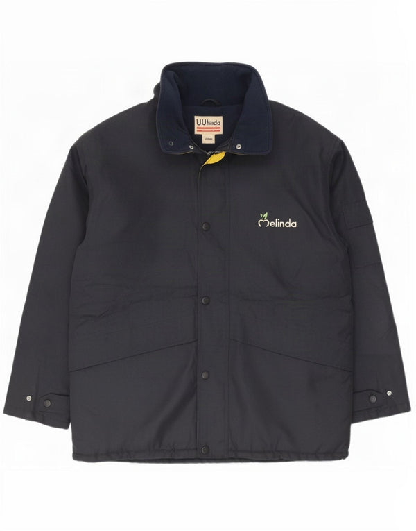 Vintage Herre Windbreaker Jacket UK 42 XL Navy Blue Polyester