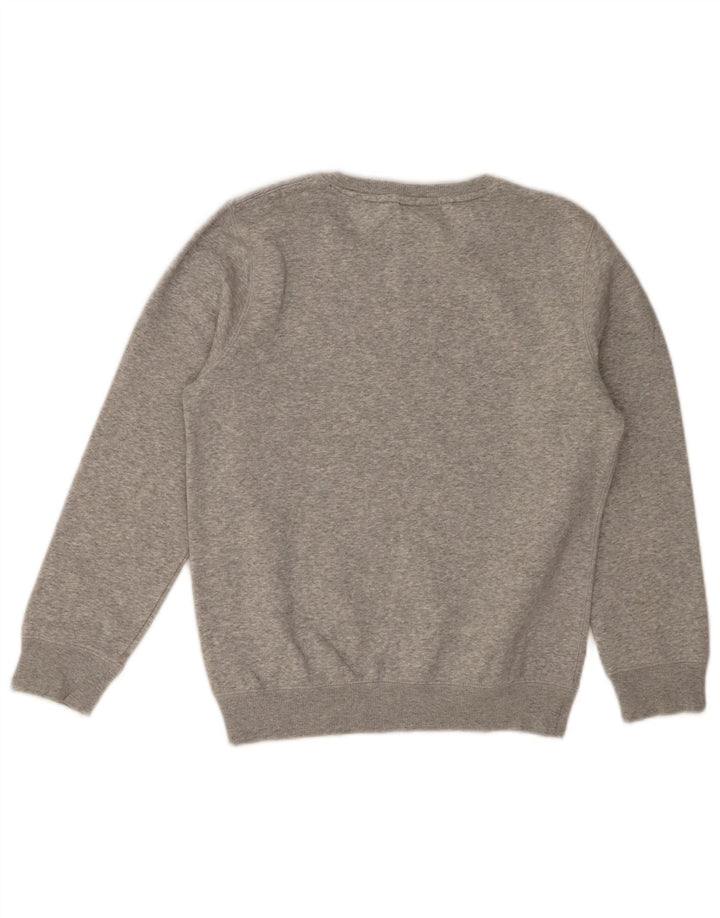 CHAMPION Boys Graphic Sweatshirt Jumper 11-12 Years Grey Flecked Cotton