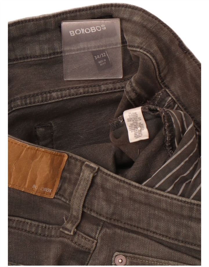 BONOBOS Herre Slim Jeans W34 L32 Grå Bomuld
