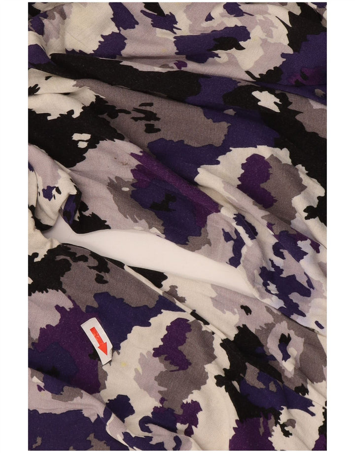 Marks & Spencer 3/4 ærmet basiskjole til kvinder DK 16 Stor lilla camouflage