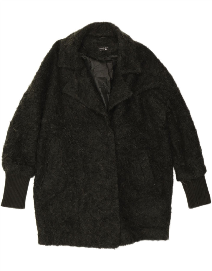 TOPSHOP Womens Knit Overcoat UK 10 Small Green Acrylic Vintage Topshop and Second-Hand Topshop from Messina Hembry 