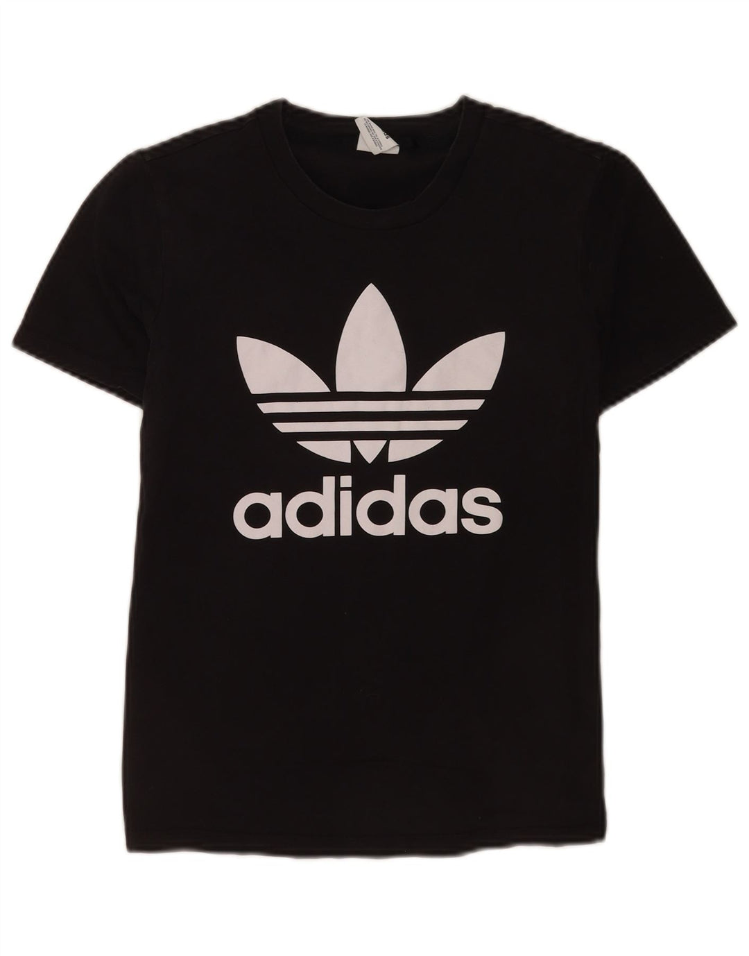 Adidas Dame Grafisk T-Shirt Top UK 10 Lille Sort