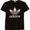 Adidas Dame Grafisk T-Shirt Top UK 10 Lille Sort