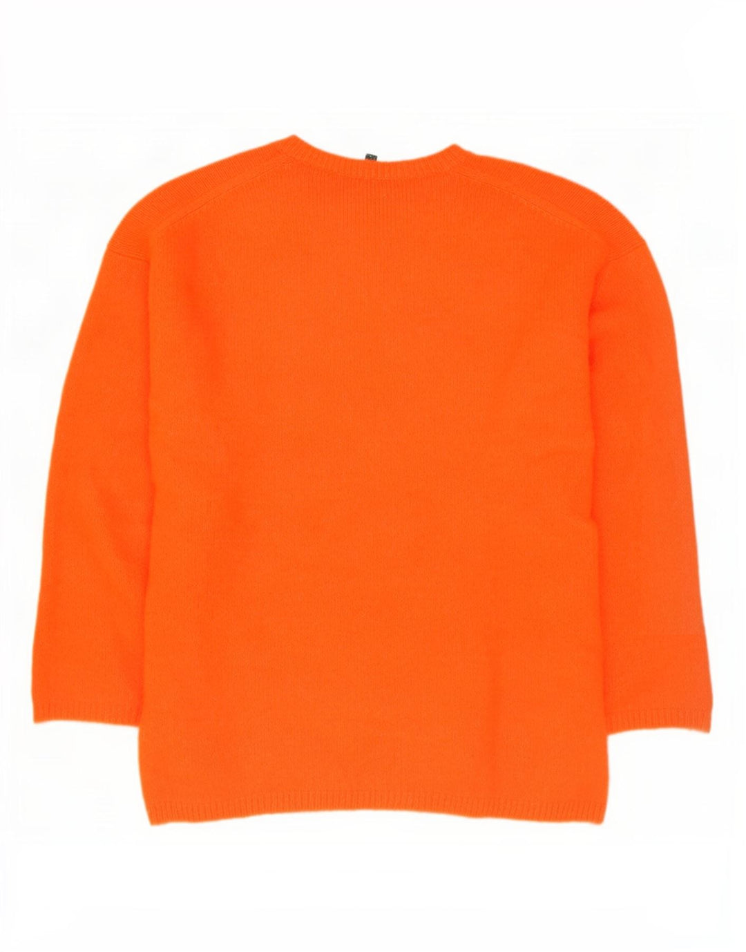 Massimo Dutti Dame Oversized Crew Neck Jumper Sweater UK 10 Small Orange
