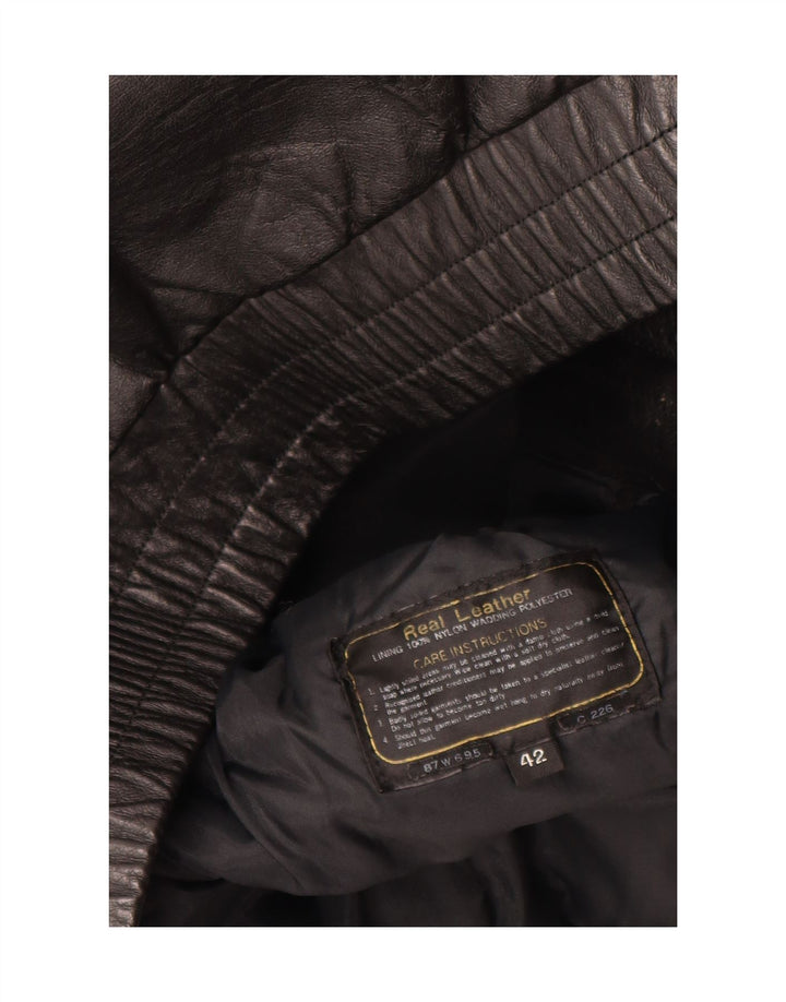 VINTAGE Mens Leather Jacket UK 42 XL Black Leather Vintage Vintage and Second-Hand Vintage from Messina Hembry 