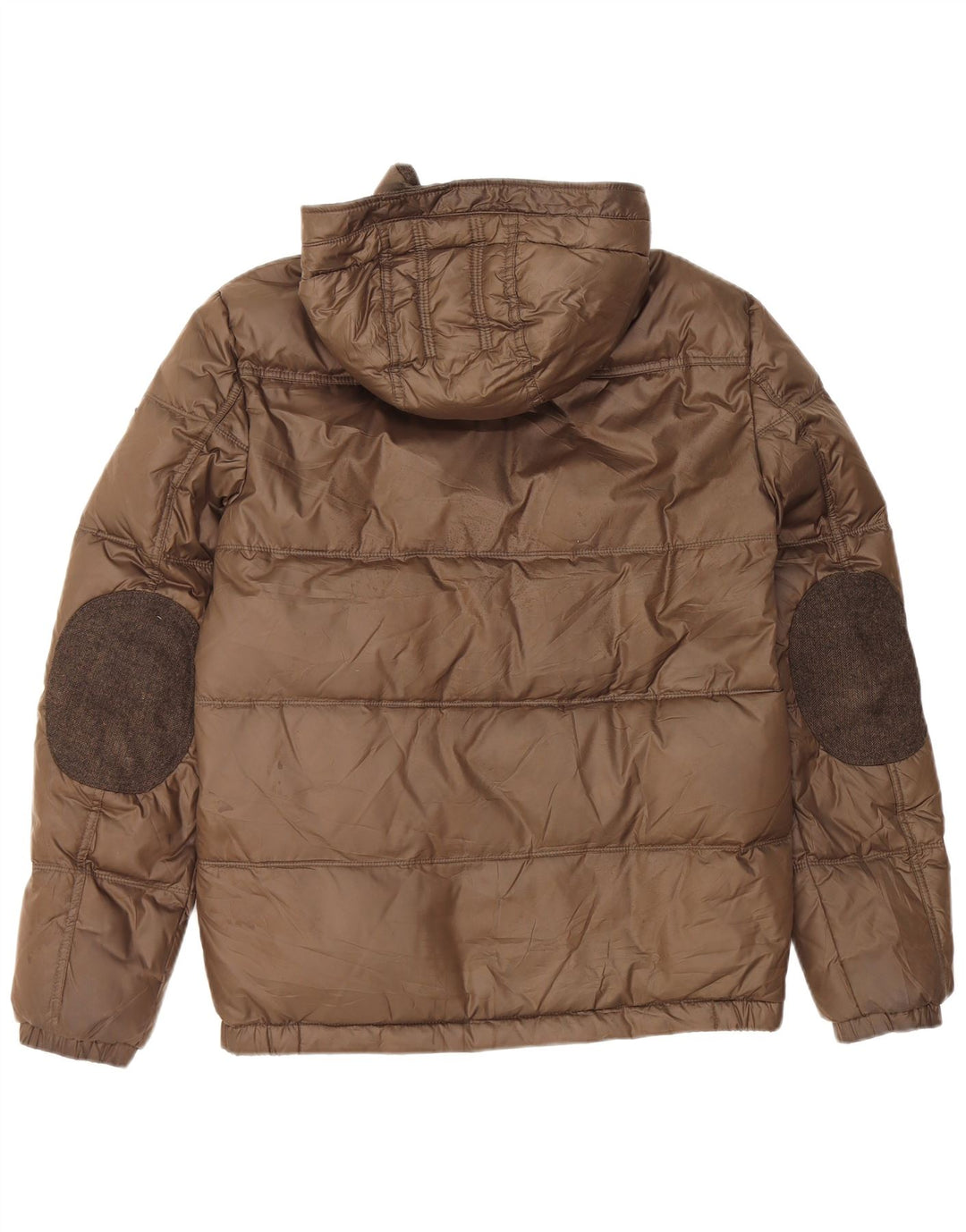 Guess Herre hættepolstret jakke UK 34 XS brun polyester